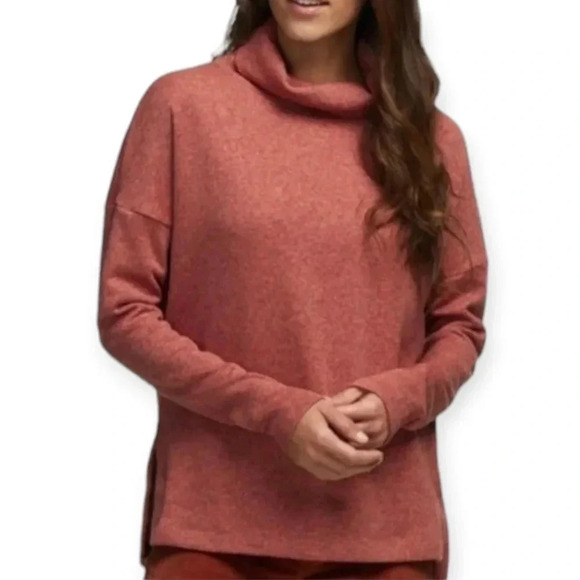 Arc'teryx Laina Cowl Neck Sweater in Heathered Rust Medium - Picture 1 of 16